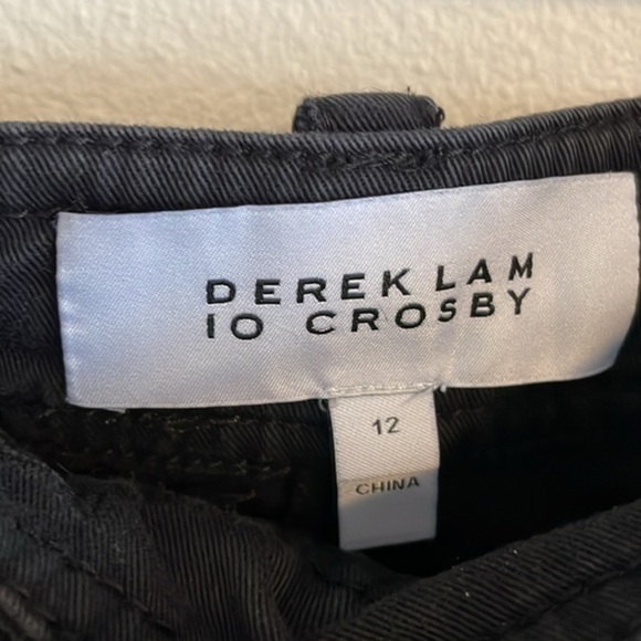 Derek Lam 10 Crosby Elian Utility Pants Women’s Size 12 Cargo Relaxed Black - Picture 7 of 10